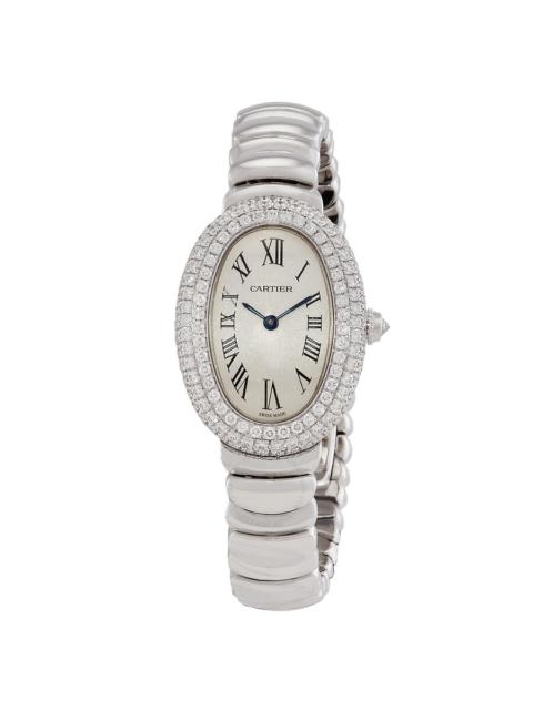 Cartier Cartier Baignoire Small Size Diamond White Dial Ladies Watch WJBA0020