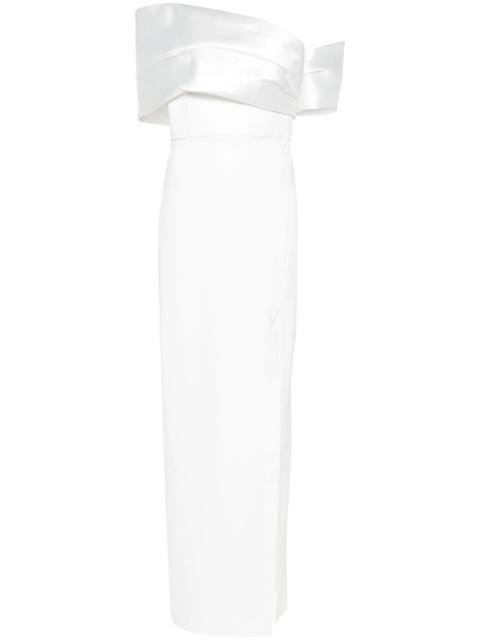 SOLACE LONDON Alexis off-shoulder maxi dress