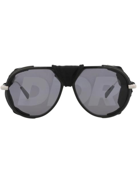 Dior Dior Aviator-Frame Acetate Sunglasses Black Black Smoke (DM40092I-57-01C)