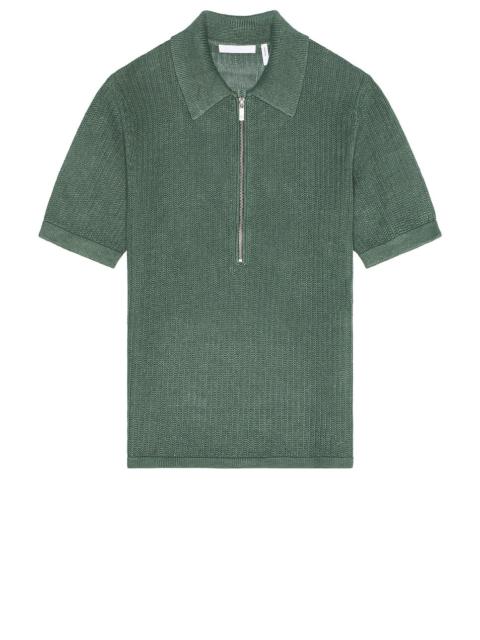 Helmut Lang Short Sleeve Zip Polo