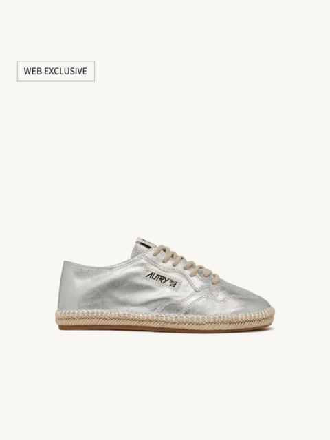 AUTRY SANDY ESPADRILLES IN SILVER CANVAS