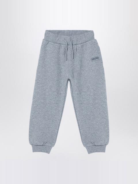 GREY COTTON-BLEND JOGGING TROUSERS