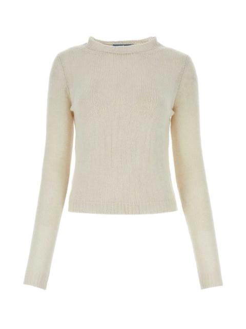 Prada Prada Women Chalk Cashmere Sweater