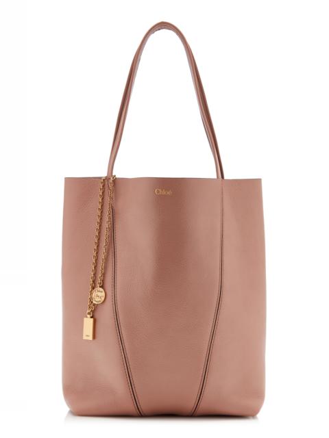 Chloé Spin Leather Tote Bag neutral