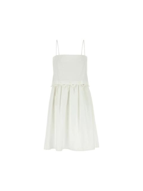 Miu Miu MIU MIU White Poplin Mini Dress New & Authentic (Women's siz