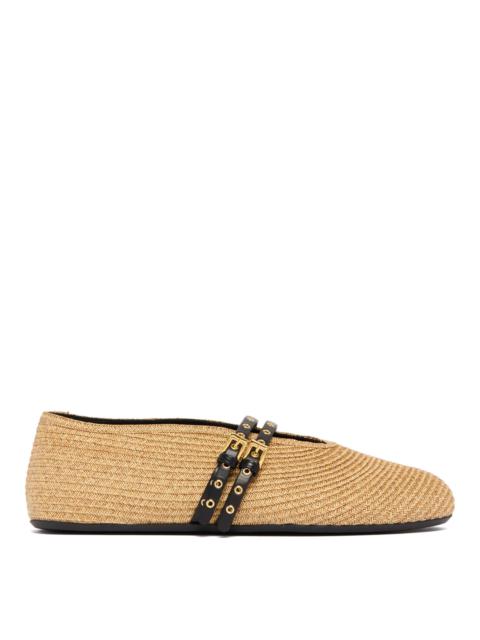 Alaïa Beige Flat Ballet Flats