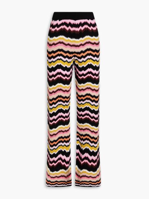Missoni Brushed crochet-knit flared pants