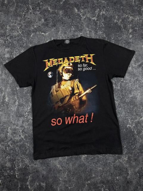 Other Designers Le Grande Bleu (L.G.B.) - Vintage Megadeth Band T Shirt So Far! So Good Crazy Print