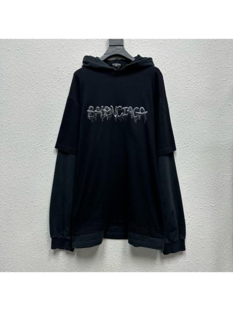 BALENCIAGA Balenciaga Jelly Logo Two‑Piece Hooded Sweater