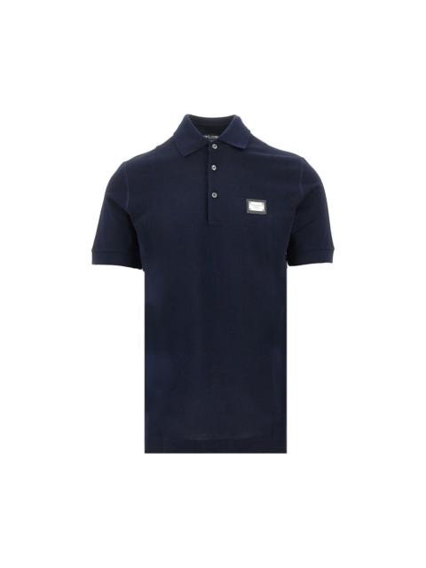 Dolce & Gabbana PIQUET POLO SHIRT WITH LOGO PLATE