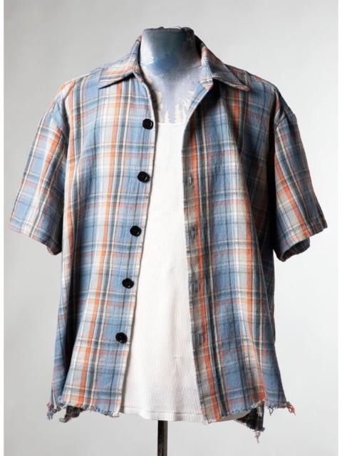 Greg Lauren $750 Greg Lauren Plaid SS Studio Faded Shirt