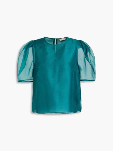 ULLA JOHNSON Lana silk-organza blouse
