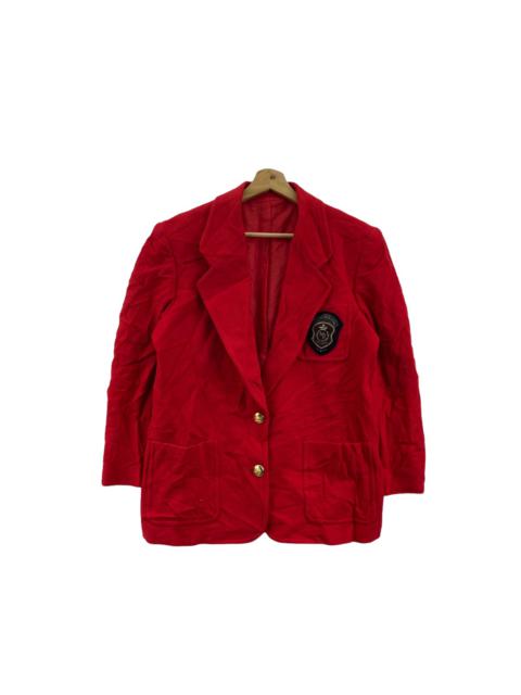 Other Designers Vintage - Vtg 90’ MINRIEGRACE JAPAN DESIGNER 2 Button Red Blazer