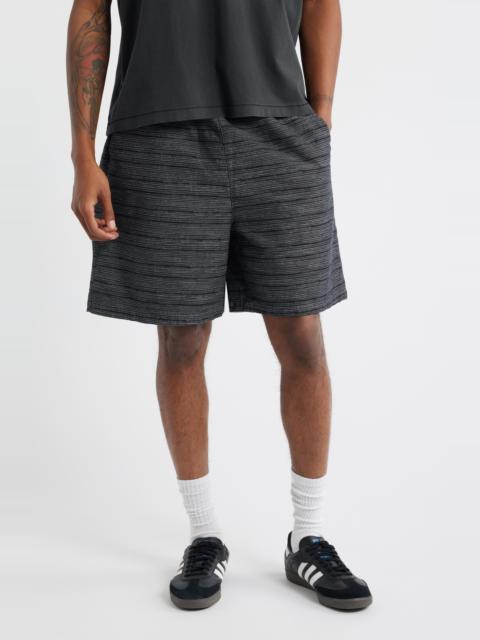 Carhartt Carhartt Work In Progress Gellar Cotton Jacquard Shorts in Gellar Strip/black Rinsed at Nordstrom