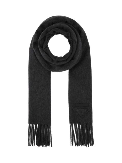 Prada Charcoal Cashmere Scarf