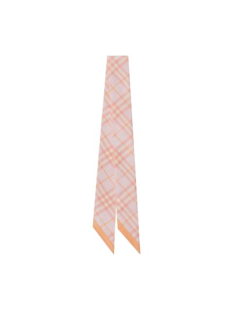 checked silk scarf