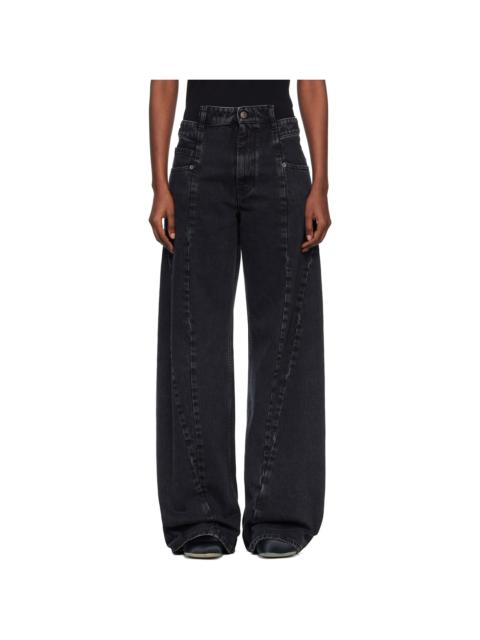 Maison Margiela Black Cut-Out Jeans