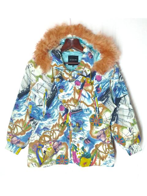 Other Designers Designer - Vintage Kensho Abe Hawaii Sail Design Ski Puffer Jacket