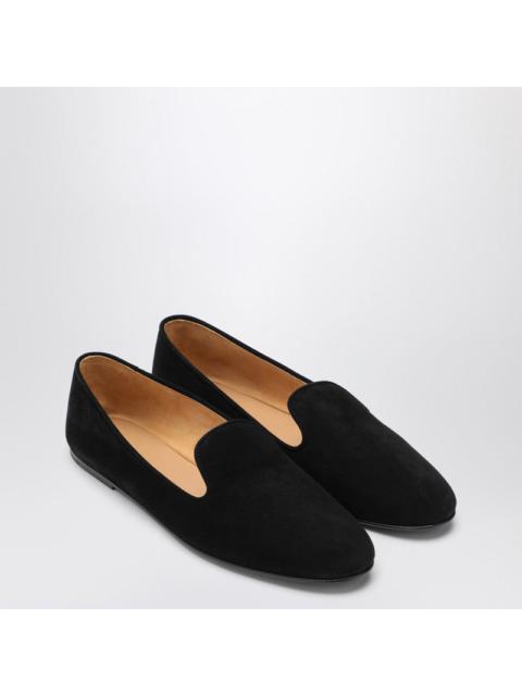 The Row Lippi black suede loafer