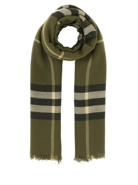 Burberry Embroidered wool scarf