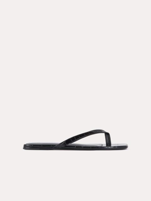 TOTEME The Flip-Flop Flat black croco