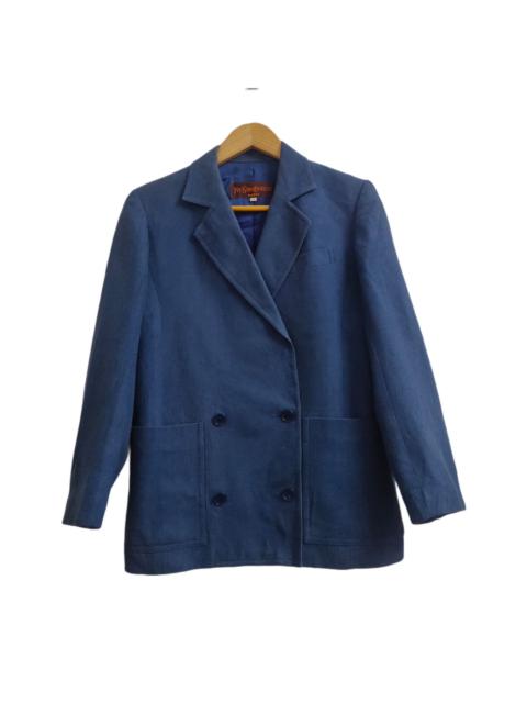 Other Designers Vintage - YSL Paris Wool Double Collar Blazer Jacket