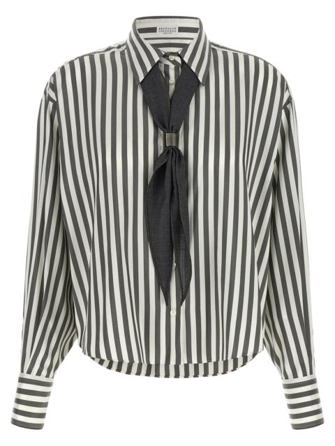 Brunello Cucinelli Brunello Cucinelli Women Shirt With Scarf