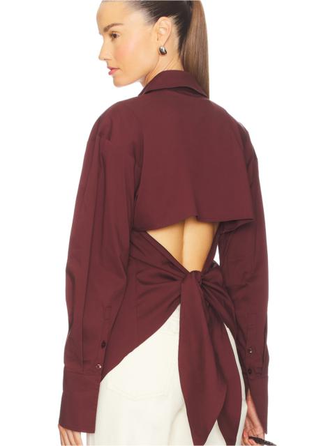 SIMONMILLER Loch Poplin Button Up Shirt