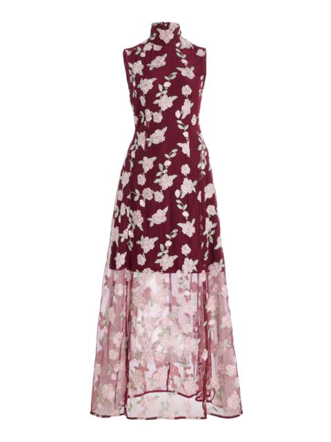 ROTATE Sleeveless Maxi Dress burgundy