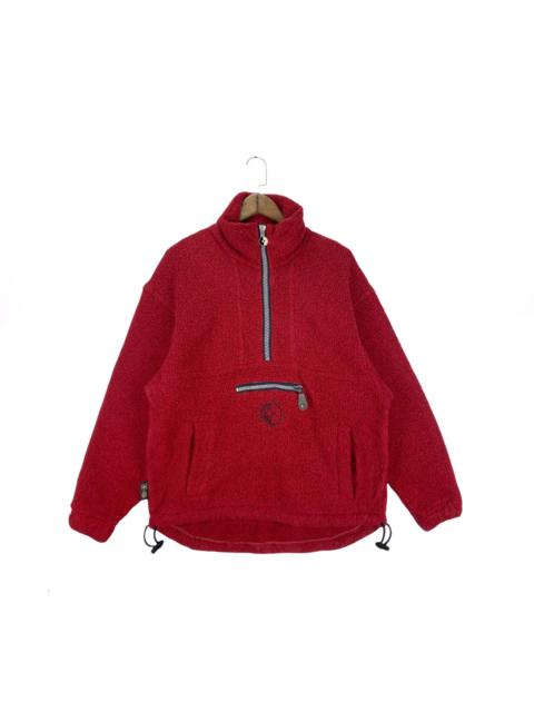 Other Designers Outdoor Style Go Out! - Vintage Fire And Ice Anorak Half Zip Fleece Jacket