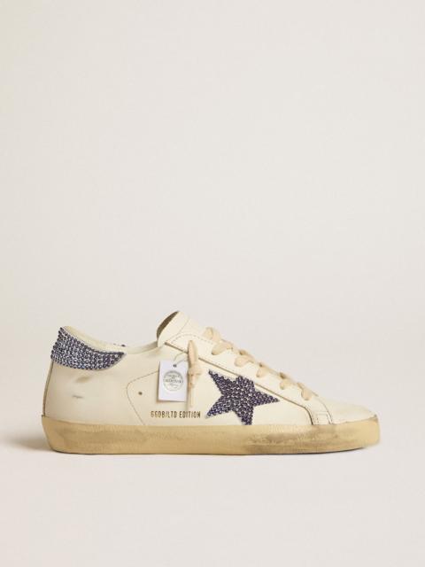 Golden Goose Woman's Super-Star LTD with suede star and heel tab with Swarovski crystals