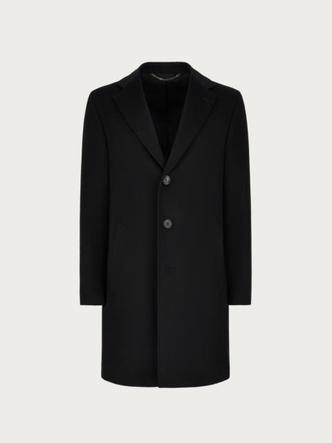 Canali BLACK COAT IN WOOL AND CASHMERE