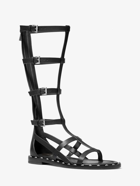 MICHAEL KORS Noa Studded Leather Gladiator Sandal