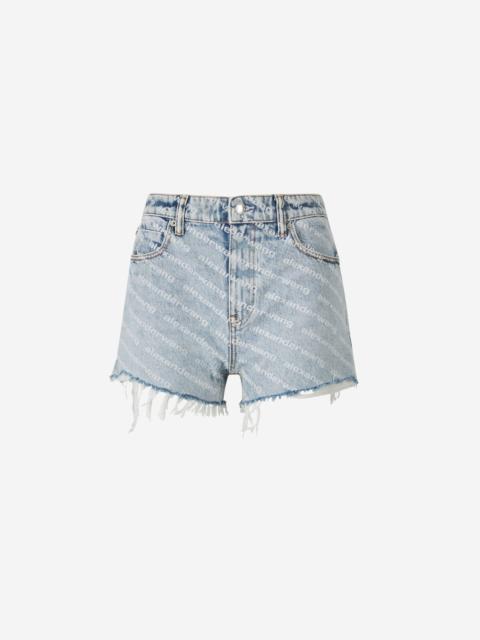 Alexander Wang LOGO DENIM SHORTS