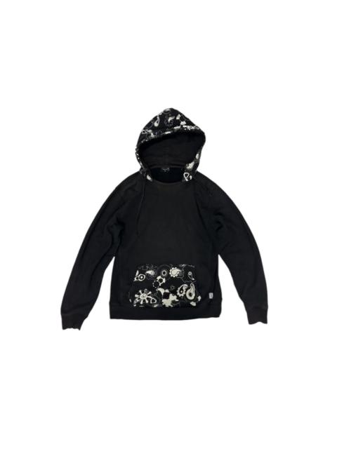 Stüssy VTG Distress Stussy Paisley Pullover Fade Black Hoodie