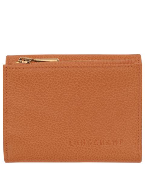 Longchamp Le Foulonné Compact wallet Amber - Leather