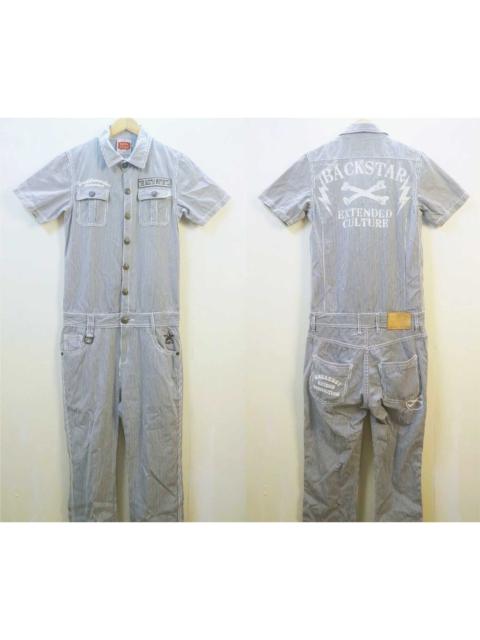 Other Designers Workers - BACK STAR Hickory Stripes Short Sleeves Coverall