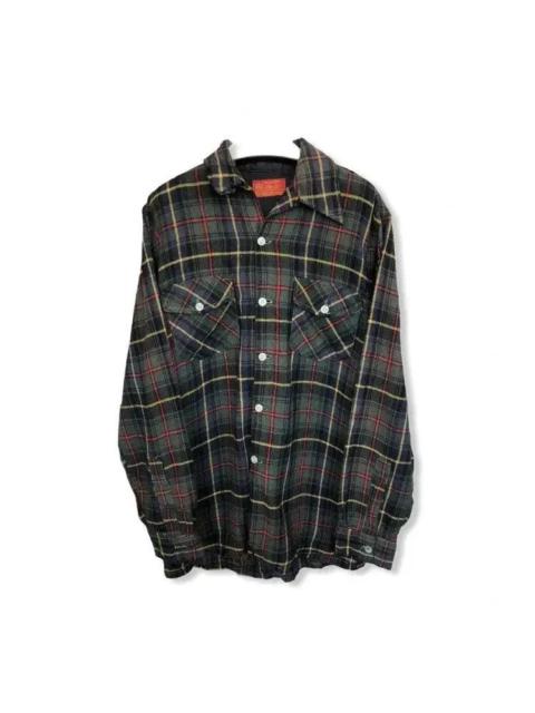 Other Designers Vintage Sears Checkered Plaid Tartan Flannel 👕