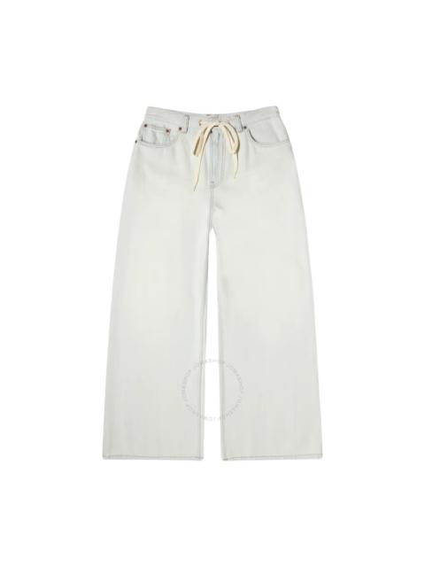 MM6 Wide-Leg Drawstring Cotton Jeans
