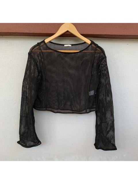 Other Designers JapaneseBrand GU Long Sleeve Mesh Crop Outerwear Layering