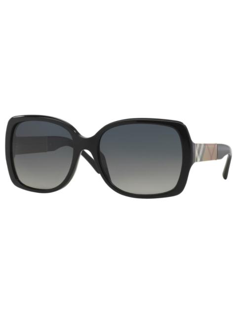 Burberry Burberry Polarized Grey Gradient Square Ladies Sunglasses BE4160 3433T3 58