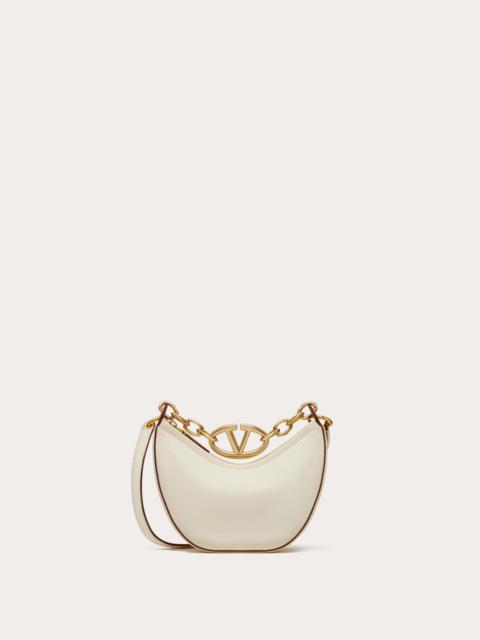 Valentino VLOGO MOON MINI HOBO BAG IN NAPPA LEATHER WITH CHAIN