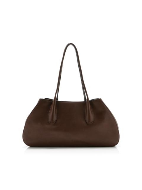 The Row Alger Leather Shoulder Bag brown