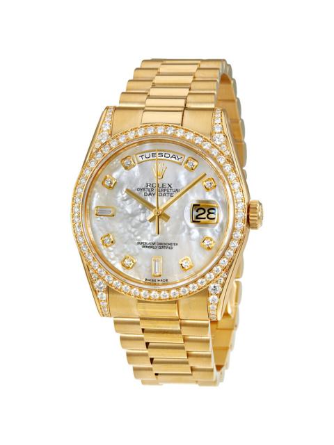 ROLEX Rolex Oyster Perpetual Mother of Pearl Diamond 18K Yellow Gold Ladies Watch 118388MDP