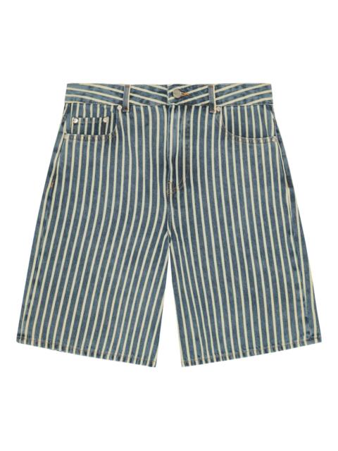 GANNI Light Stripe Denim Shorts