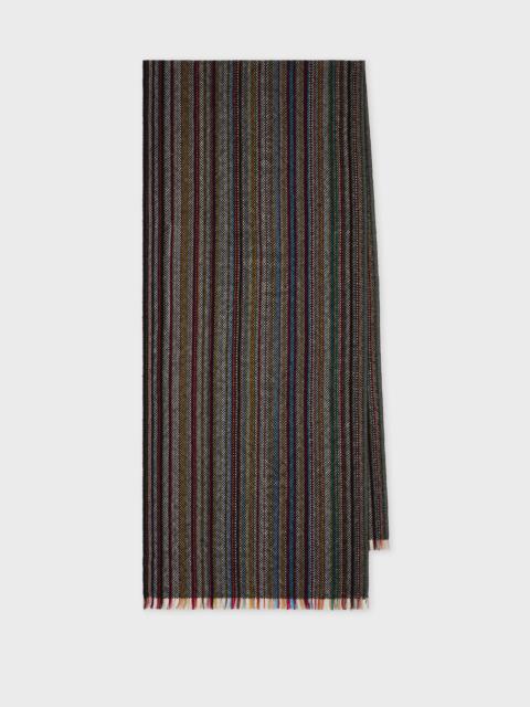 Paul Smith 'Signature Stripe' Merino Wool Scarf