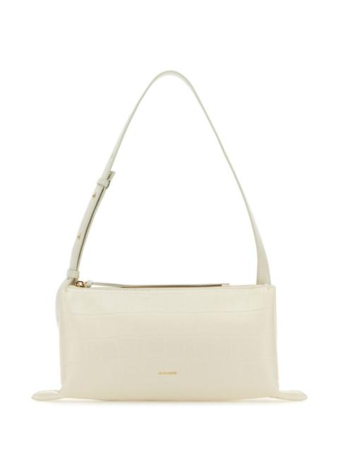 Jil Sander JIL SANDER WOMAN Ivory Leather Small Empire Shoulder Bag