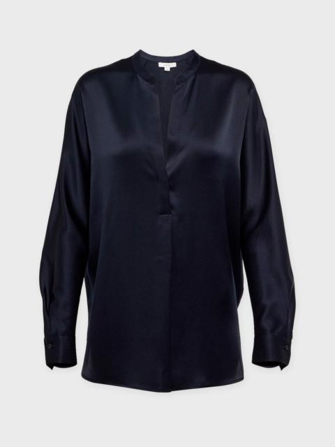 Vince Blouse Band Collar Garnet