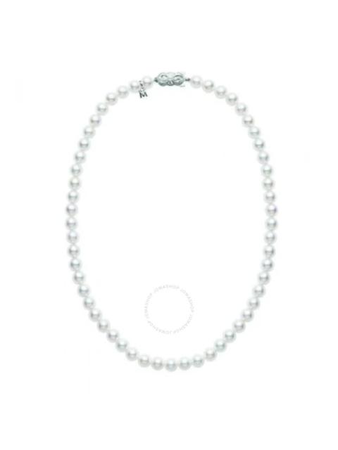 MIKIMOTO Mikimoto 18" Akoya Cultured Pearl Strand Necklace 7.5 x 7mm A Grade – 18K White Gold Clasp