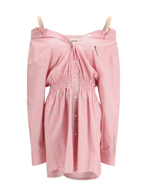 Miu Miu Miu Miu Women Short Striped Dress